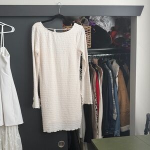 Wild Fable Cream Long Sleeve Dress